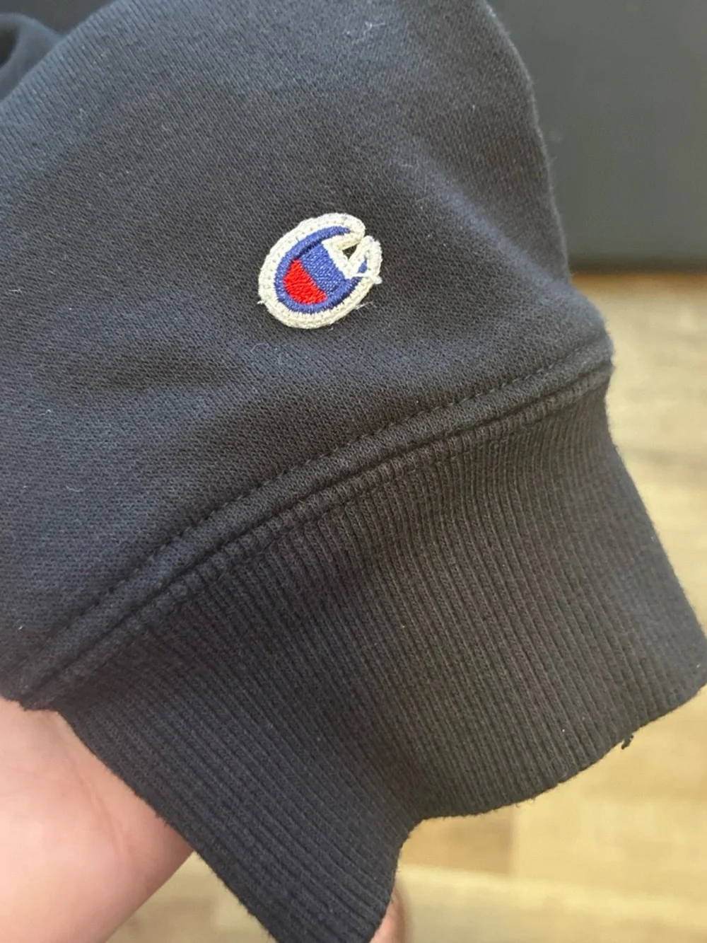 Champion Black Hoodie — great condition!